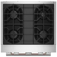Cuisinière biénergie autonome à convection véritable 4 brûleurs 4,1 pi³ 30 po de KitchenAid (KFDS930SSS) - Acier inoxydable