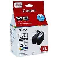 Cartouches d'encre noire/couleur PG-295XL/CL-286XL de Canon (7164C008AA) - Paquet de 2