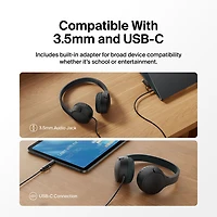 Belkin SoundForm Mini Over-Ear Noise Cancelling Wired Kids Headphones - Black