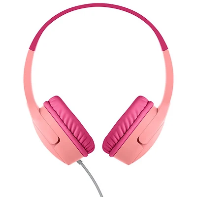 Belkin SoundForm Mini Over-Ear Noise Cancelling Wired Kids Headphones - Pink