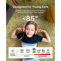 Belkin SoundForm Mini Over-Ear Noise Cancelling Wired Kids Headphones - Pink