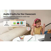 Belkin SoundForm Mini Over-Ear Noise Cancelling Wired Kids Headphones - Pink