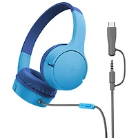 Belkin SoundForm Mini Over-Ear Noise Cancelling Wired Kids Headphones - Blue