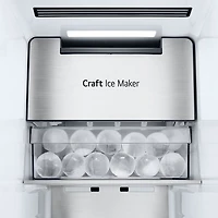 LG 36" 26.6 Cu. Ft. Side-By-Side Refrigerator with Water & Ice Dispenser (LL27T3530S) - PrintProof Stainless Steel