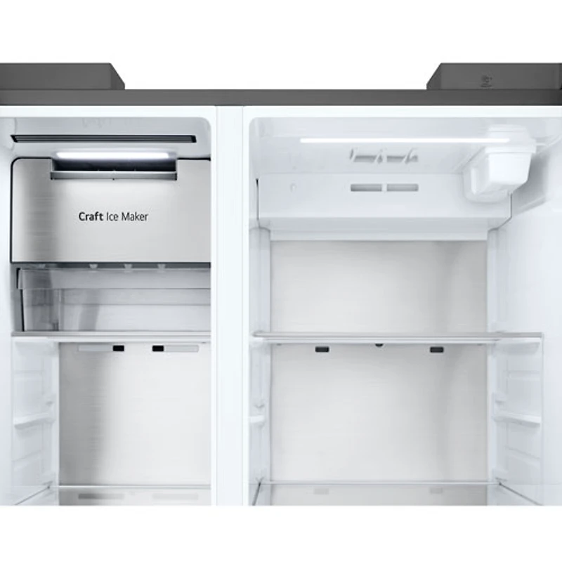 LG 36" 26.6 Cu. Ft. Side-By-Side Refrigerator with Water & Ice Dispenser (LL27T3530S) - PrintProof Stainless Steel