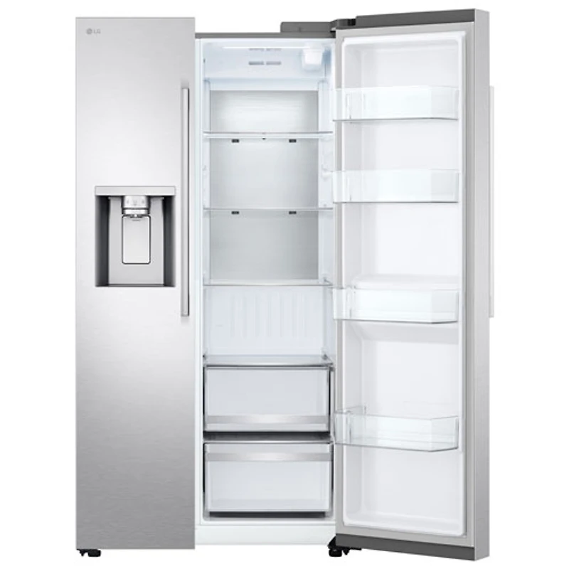 LG 36" 26.6 Cu. Ft. Side-By-Side Refrigerator with Water & Ice Dispenser (LL27T3530S) - PrintProof Stainless Steel