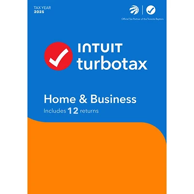 TurboTax Home & Business 2025 (PC) - 1 utilisateurs - 12 déclarations - Anglais - Téléchargement numérique