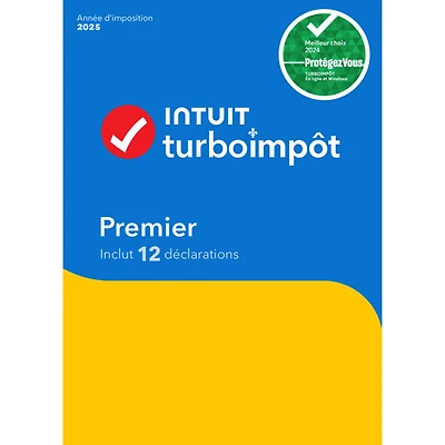 TurboImpôt Premier 2025 (PC) - 1 utilisateurs - 12 déclarations - Français - Téléchargement numérique