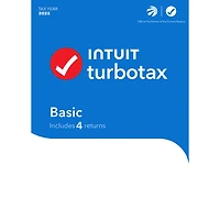 TurboTax Basic 2025 (PC) - 1 utilisateurs - 4 déclarations - Anglais - Téléchargement numérique
