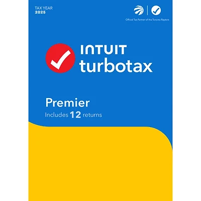 TurboTax Premier 2025 (PC) - 1 utilisateur - 12 déclarations - Anglais - Téléchargement numérique