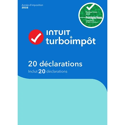 TurboImpôt 2025 (PC) - 1 utilisateur - 20 déclarations - Français - Téléchargement numérique