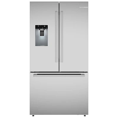 Réfrigérateur deux portes 26 pi³ 36 po avec distributeur d'eau et de glace de Bosch (B36FD52SNS) - Acier inoxydable