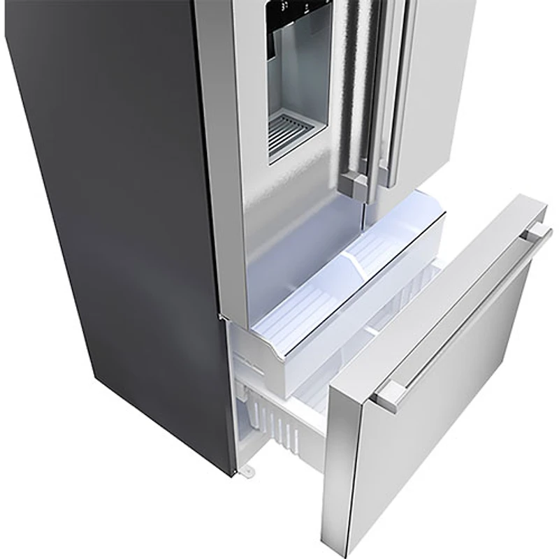 Réfrigérateur à deux portes 21,6 pi³ 36 po avec distributeur d'eau et de glace de Bosch (B36CD52SNS) - Acier inoxydable