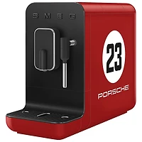 Smeg x Porsche Automatic Espresso Machine with Frother and Coffee Grinder - Red Salzburg Limited Edition