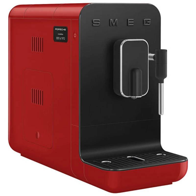 Smeg x Porsche Automatic Espresso Machine with Frother and Coffee Grinder - Red Salzburg Limited Edition