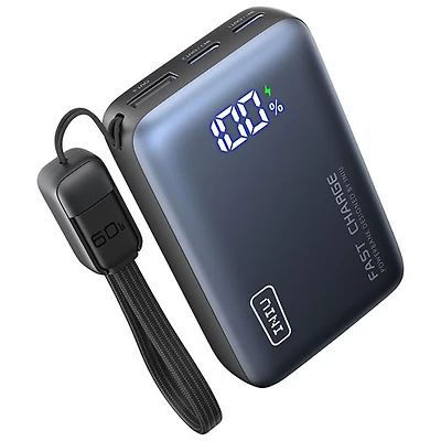 INIU Pocket Pro 10000 mAh 45W USB-C/USB-A Power Bank - Black