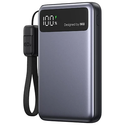 INIU Pocket Pro Slim 10000 mAh 45W USB-C/USB-A Power Bank - Black
