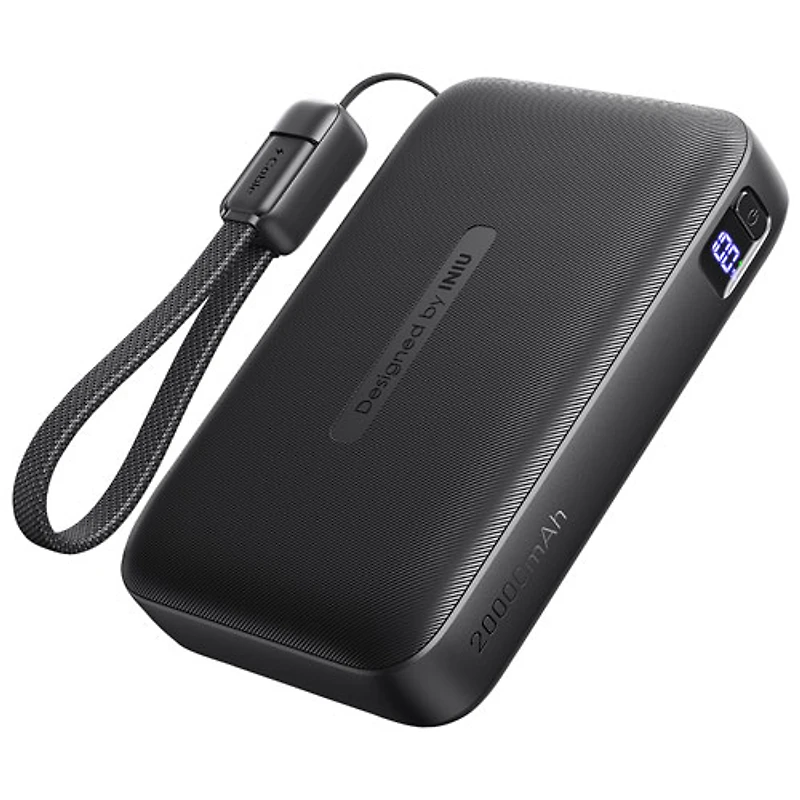 INIU Pocket Neo 20000 mAh 22.5W USB-C/USB-A Power Bank - Black