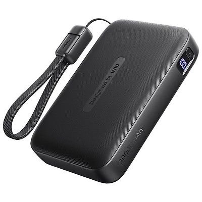 INIU Pocket Neo 20000 mAh 22.5W USB-C/USB-A Power Bank - Black