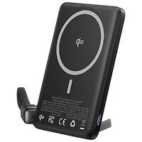 Chargeur portable ultramince USB-C PD 20 W 5000 mAh MagPro d'INIU avec chargement Qi2 sans fil et MagSafe - Noir