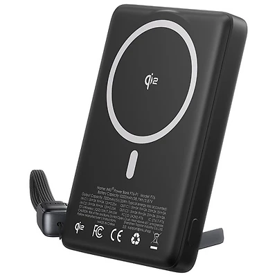 INIU MagPro Ultra Slim 10000 mAh 45W USB-C PD Power Bank with Wireless Qi2 & MagSafe Charger - Black