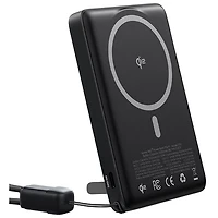 INIU MagPro Ultra Slim 10000 mAh 45W USB-C PD Power Bank with Wireless Qi2 & MagSafe Charger - Black