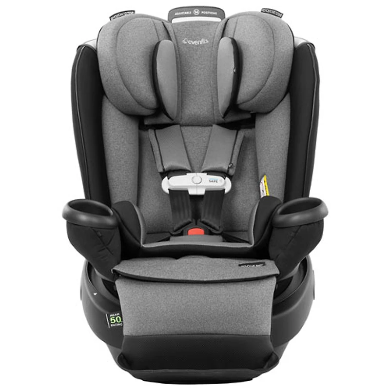 Evenflo Gold Revolve360 Extend All-in-One Convertible High-back Booster Car Seat w/ SensorSafe - Moonstone Grey