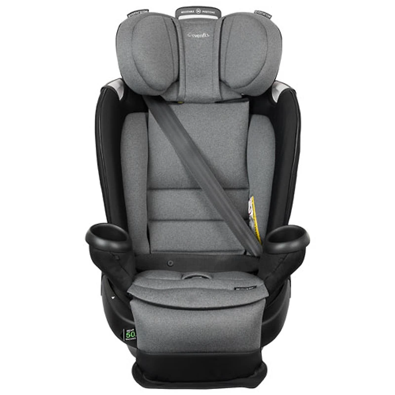 Evenflo Gold Revolve360 Extend All-in-One Convertible High-back Booster Car Seat w/ SensorSafe - Moonstone Grey