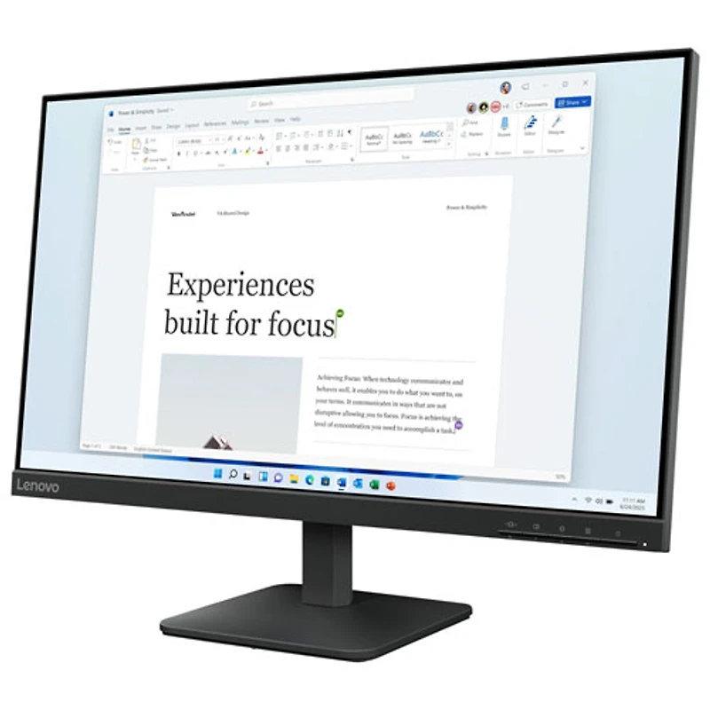 Lenovo 24" 100Hz 6ms GTG IPS LED Monitor (68C2KCC1UZ) - Raven Black