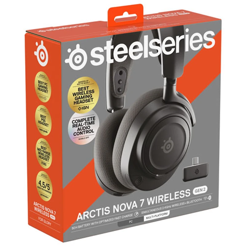 SteelSeries Arctis Nova 7 (Gen 2) Wireless Gaming Headset - Black