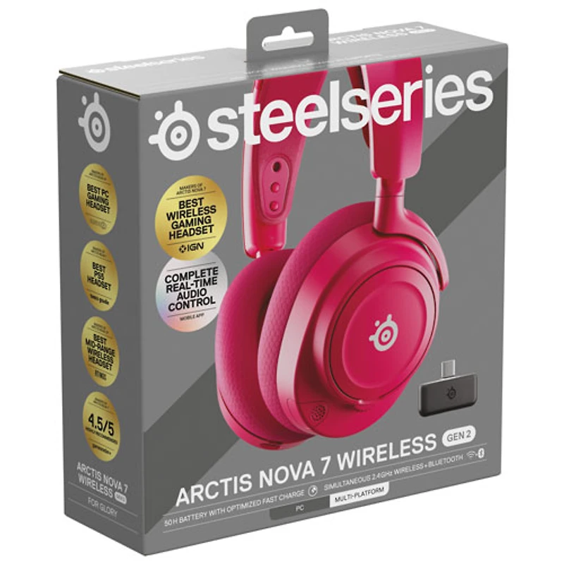 SteelSeries Arctis Nova 7 (Gen 2) Wireless Gaming Headset - Magenta