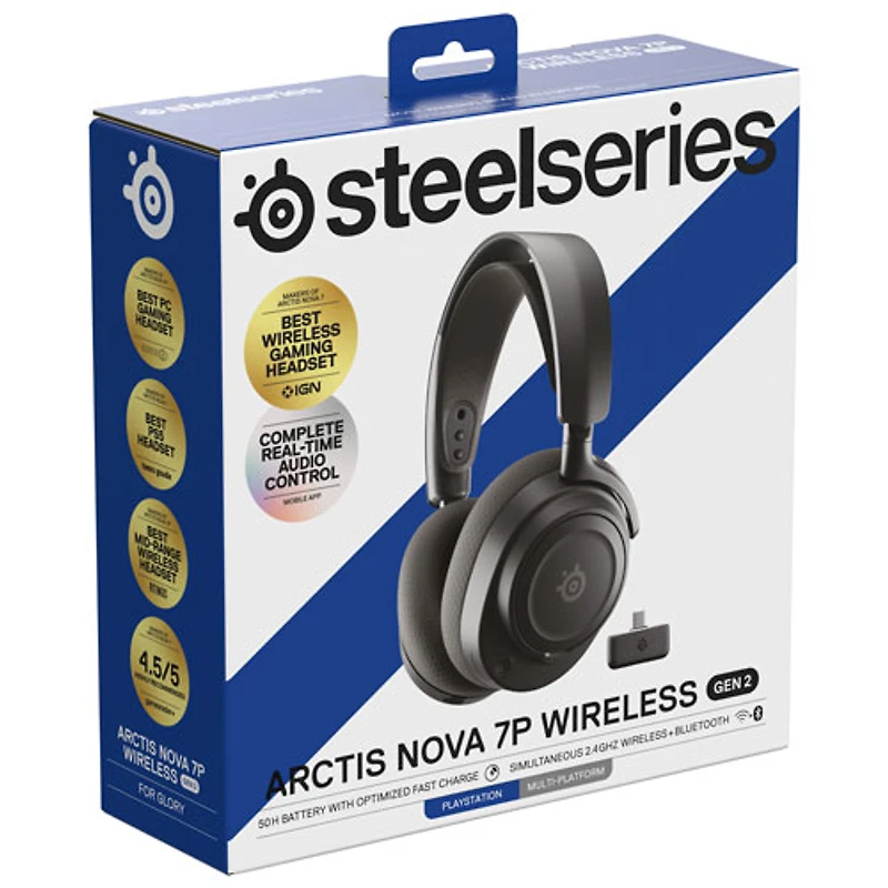 Casque de jeu sans fil Arctis Nova 7P de 2e génération de SteelSeries - Noir