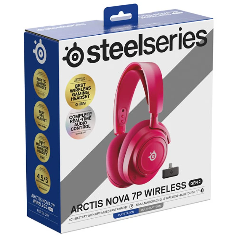 SteelSeries Arctis Nova 7P (Gen 2) Wireless Gaming Headset - Magenta