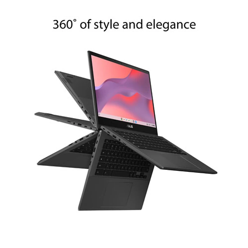 ASUS CM14 Flip 14" Touchscreen Chromebook - Gravity Grey (MediaTek Kompanio 520/128GB eMMC/8GB RAM//ChromeOS)