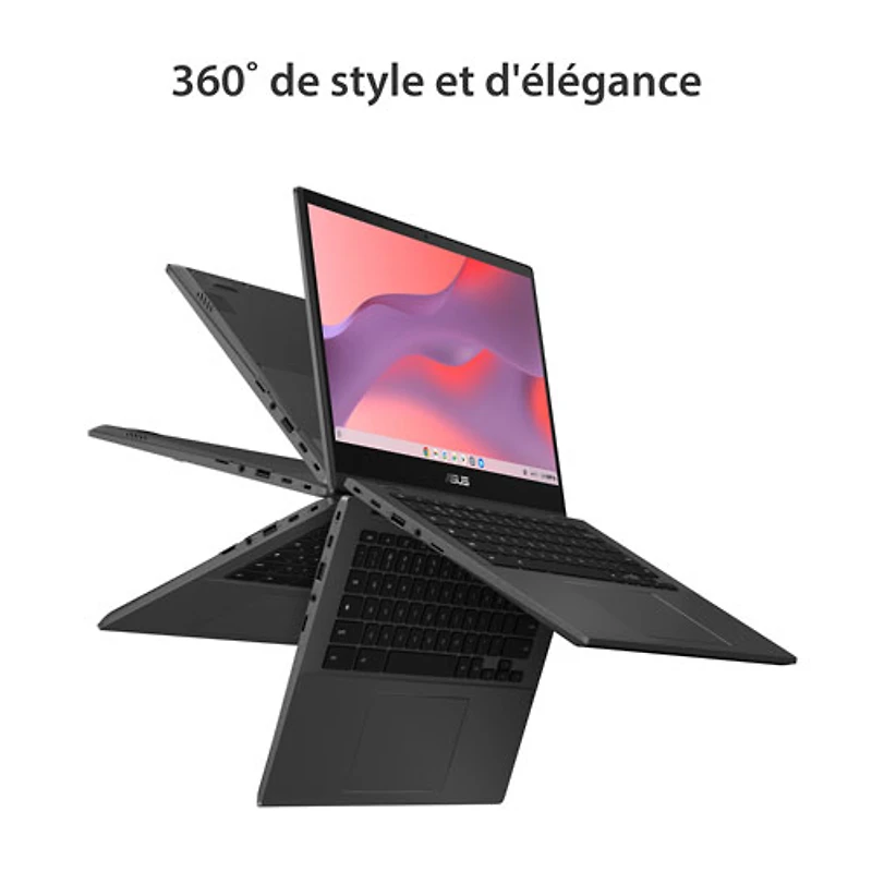 ASUS CM14 Flip 14" Touchscreen Chromebook - Gravity Grey (MediaTek Kompanio 520/128GB eMMC/8GB RAM//ChromeOS)