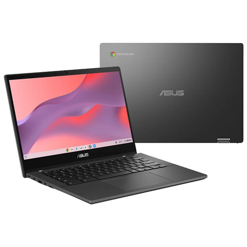 ASUS CM14 Flip 14" Touchscreen Chromebook - Gravity Grey (MediaTek Kompanio 520/128GB eMMC/8GB RAM//ChromeOS)