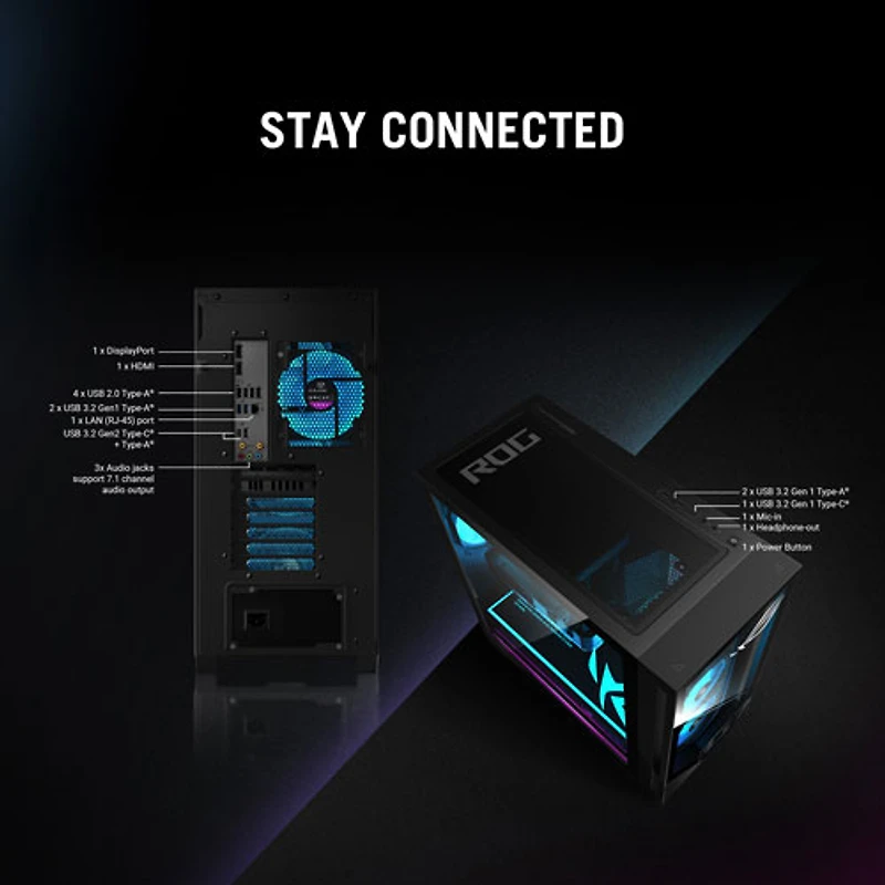 ASUS GM700 Gaming PC (AMD Ryzen 7 8700F/16GB RAM/1TB SSD/NVIDIA GeForce RTX 5060/Windows 11)