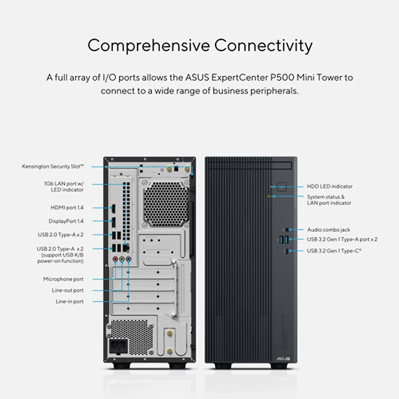 ASUS ExpertCenter P500 Mini Tower Desktop PC (Intel Core i5-13420H/8GB RAM/512GB SSD/Windows 11)