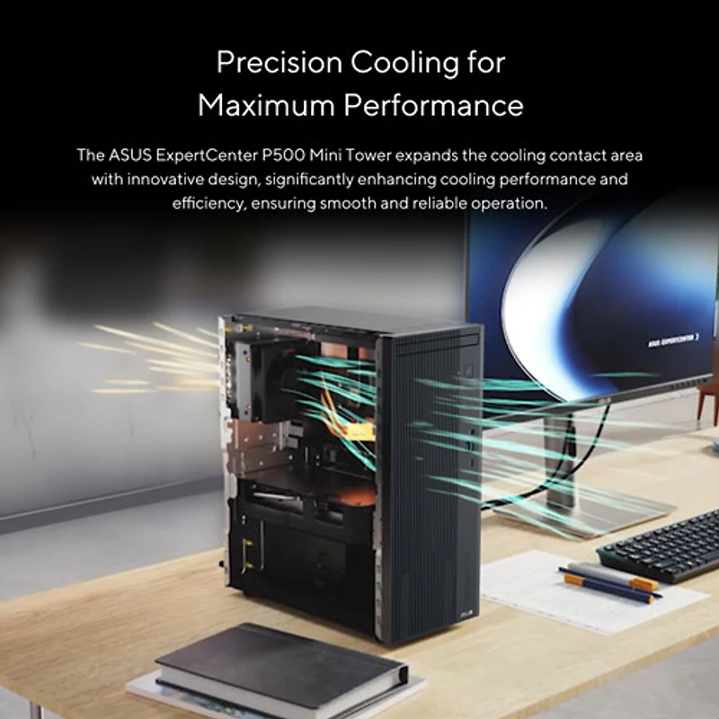 ASUS ExpertCenter P500 Mini Tower Desktop PC (Intel Core i5-13420H/8GB RAM/512GB SSD/Windows 11)
