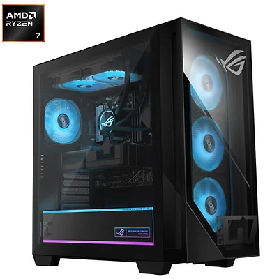 Ordinateur de jeu GM700 d'ASUS (Ryzen 7 8700F d'AMD/RAM 32 Go/SSD 2 To/GeForce RTX 5060 DUAL de NVIDIA/Windows 11)