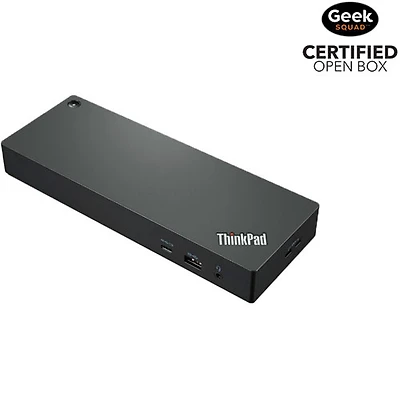 Boîte ouverte - Station d'accueil universelle Thunderbolt 4 ThinkPad de Lenovo (40B00135US) - Noir/Rouge