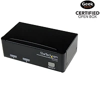 Boîte ouverte - Ensemble commutateur USB KVM professionnel à 2 ports avec câbles de StarTech