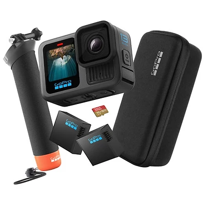 GoPro HERO13 Black Waterproof 5.3K Sports & Helmet Camera Action Bundle