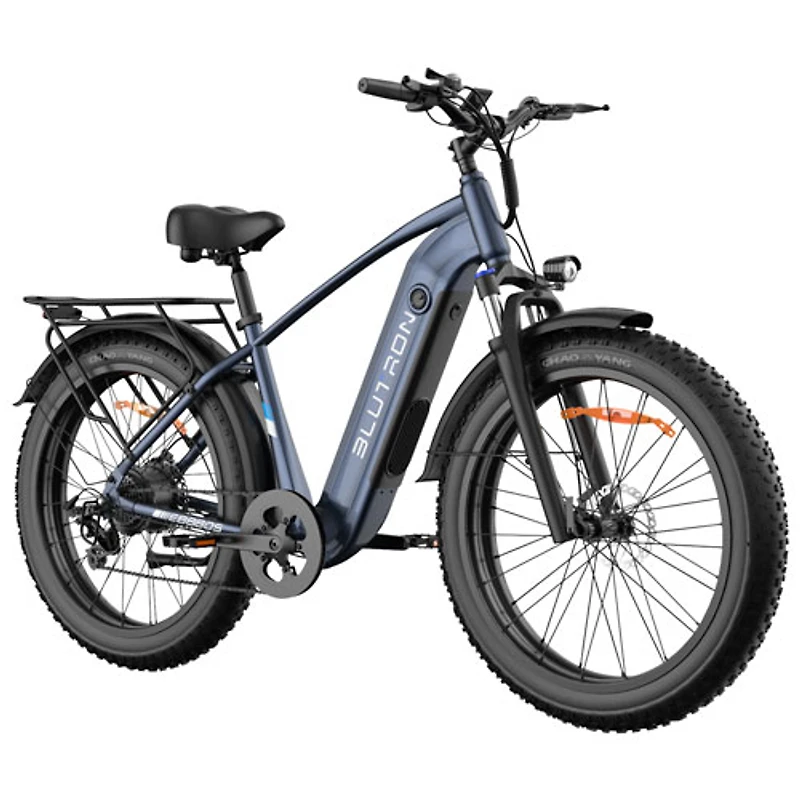 Blutron EB880S Electric Fat Tire City Bike (500W Motor/up to 80km Range/32km/h Top Speed) - Interstellar Blue - Only at Best Buy