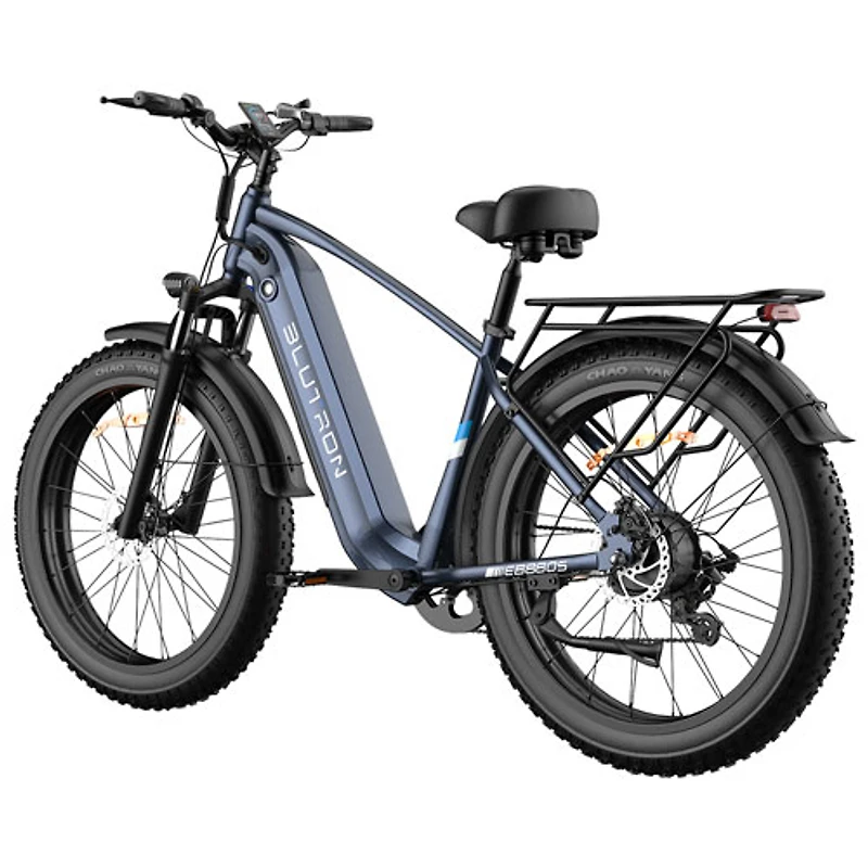 Blutron EB880S Electric Fat Tire City Bike (500W Motor/up to 80km Range/32km/h Top Speed) - Interstellar Blue - Only at Best Buy