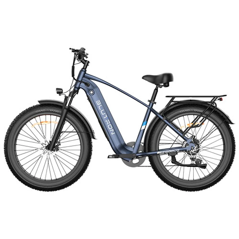 Blutron EB880S Electric Fat Tire City Bike (500W Motor/up to 80km Range/32km/h Top Speed) - Interstellar Blue - Only at Best Buy