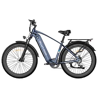 Blutron EB880S Electric Fat Tire City Bike (500W Motor/up to 80km Range/32km/h Top Speed) - Interstellar Blue - Only at Best Buy