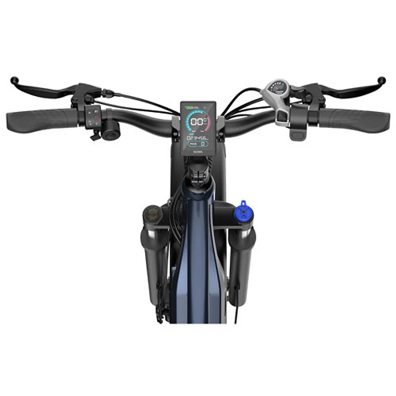 Blutron EB880S Electric Fat Tire City Bike (500W Motor/up to 80km Range/32km/h Top Speed) - Interstellar Blue - Only at Best Buy