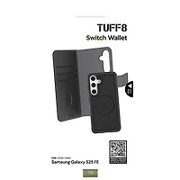 TUFF8 Switch Wallet Case for Galaxy S25 FE - Black