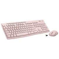 Ensemble clavier et souris sans fil MK270 de Logitech - Rose - Anglais